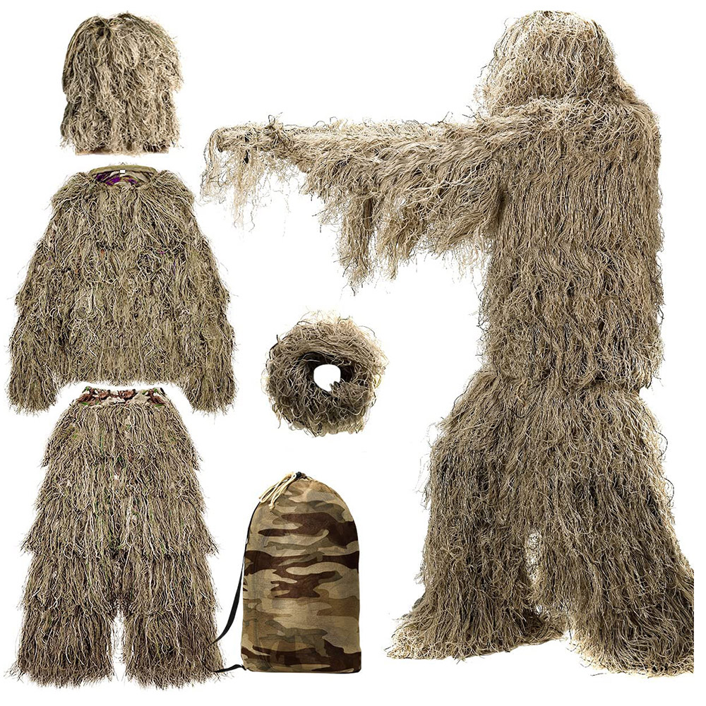 Top 10 Best Ghillie Suits 3D Camouflage Hunting Suits Reviews